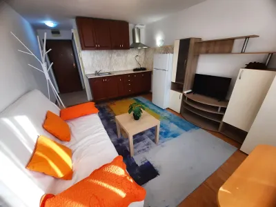 decor living garsonieră de închiriat Sector 3 București perne